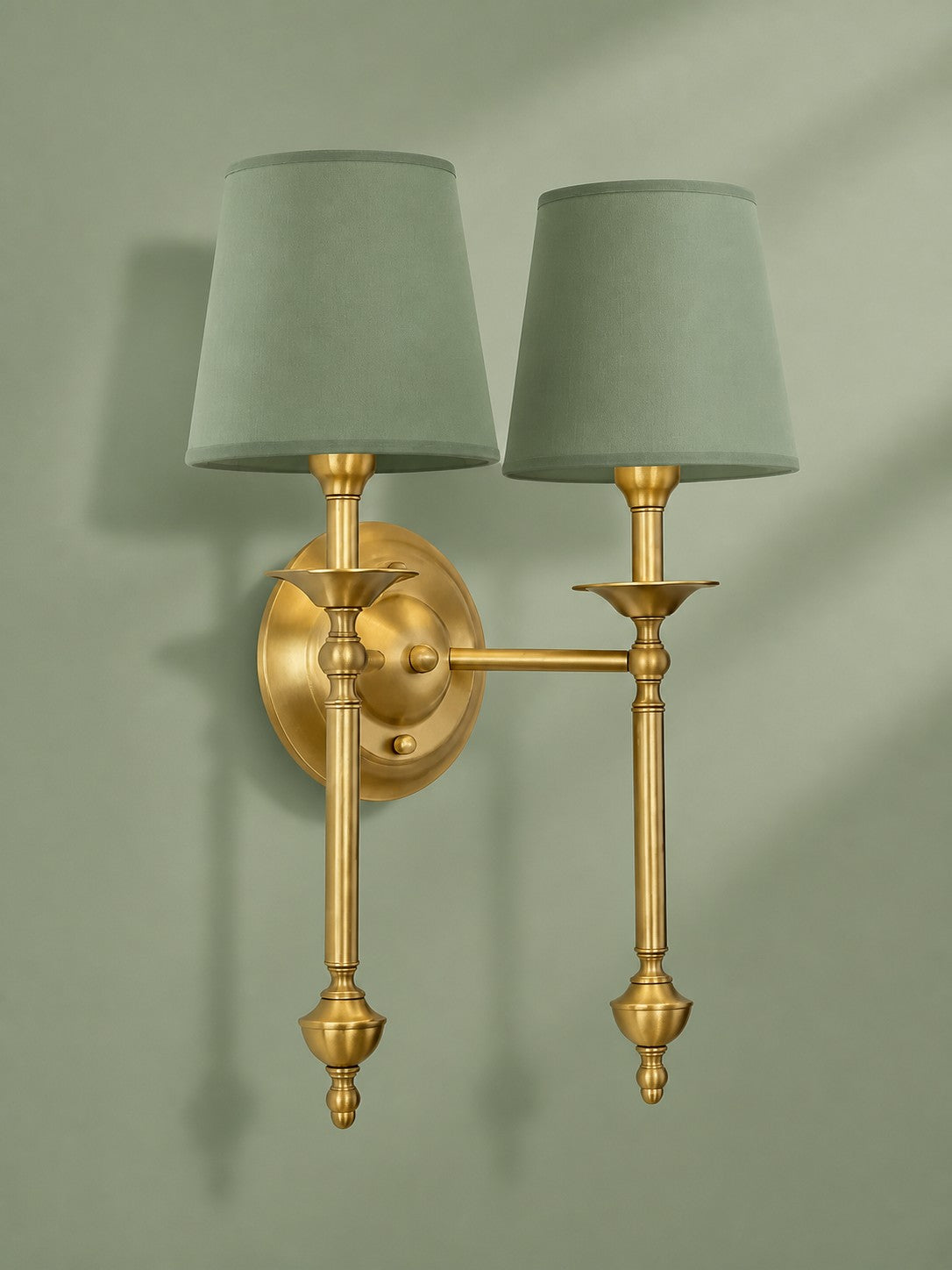 Fabric Shade Wall Sconce in Antique Copper - Vintage Luxury Light for Interiors