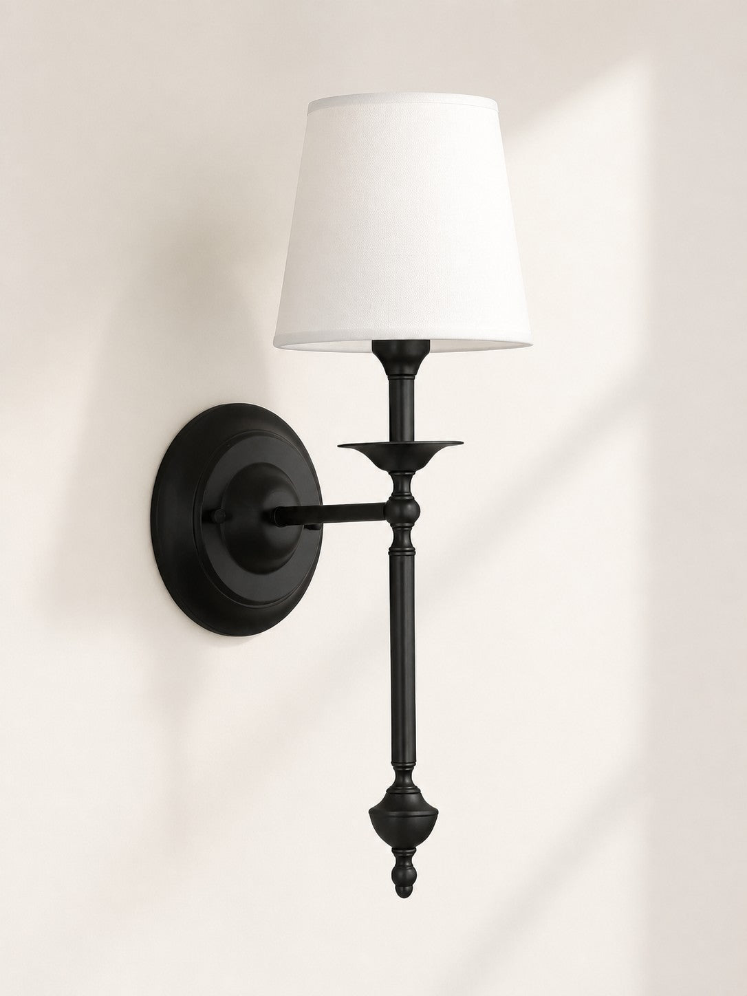 Fabric Shade Wall Sconce in Antique Copper - Vintage Luxury Light for Interiors