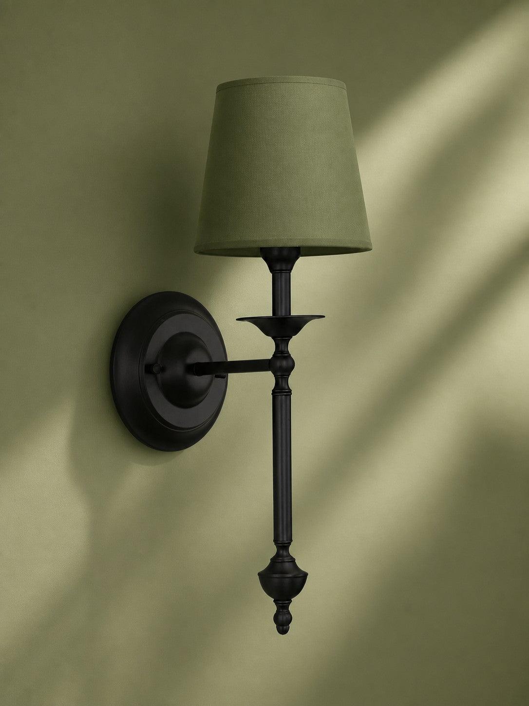 Fabric Shade Wall Sconce in Antique Copper - Vintage Luxury Light for Interiors