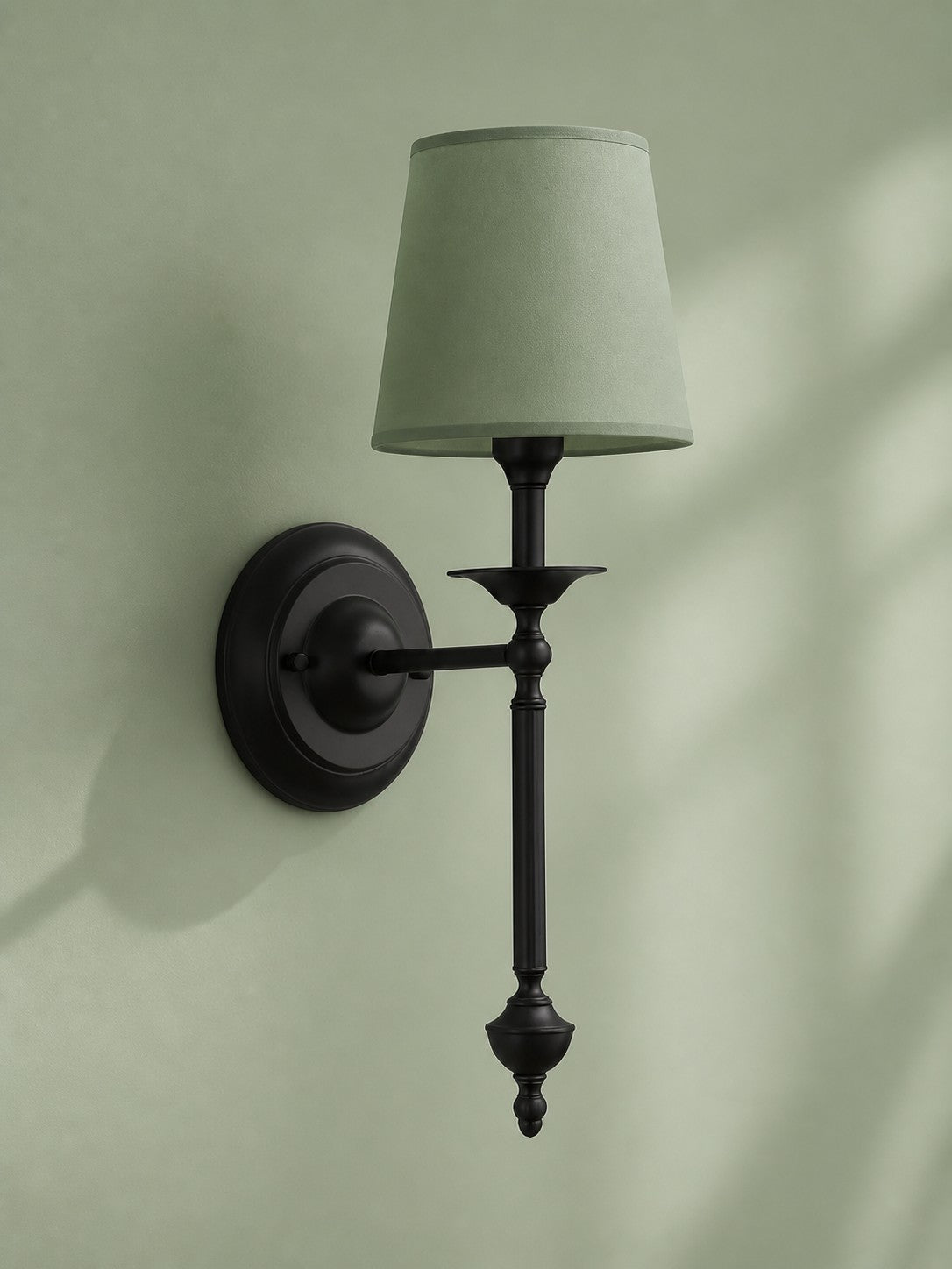 Fabric Shade Wall Sconce in Antique Copper - Vintage Luxury Light for Interiors