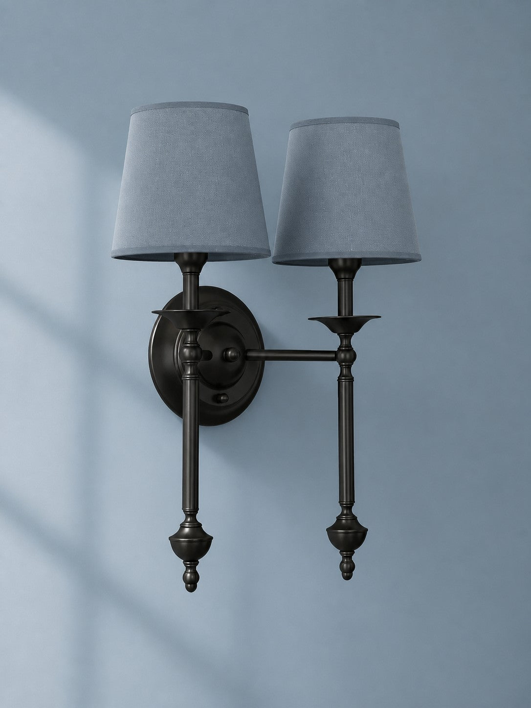 Fabric Shade Wall Sconce in Antique Copper - Vintage Luxury Light for Interiors