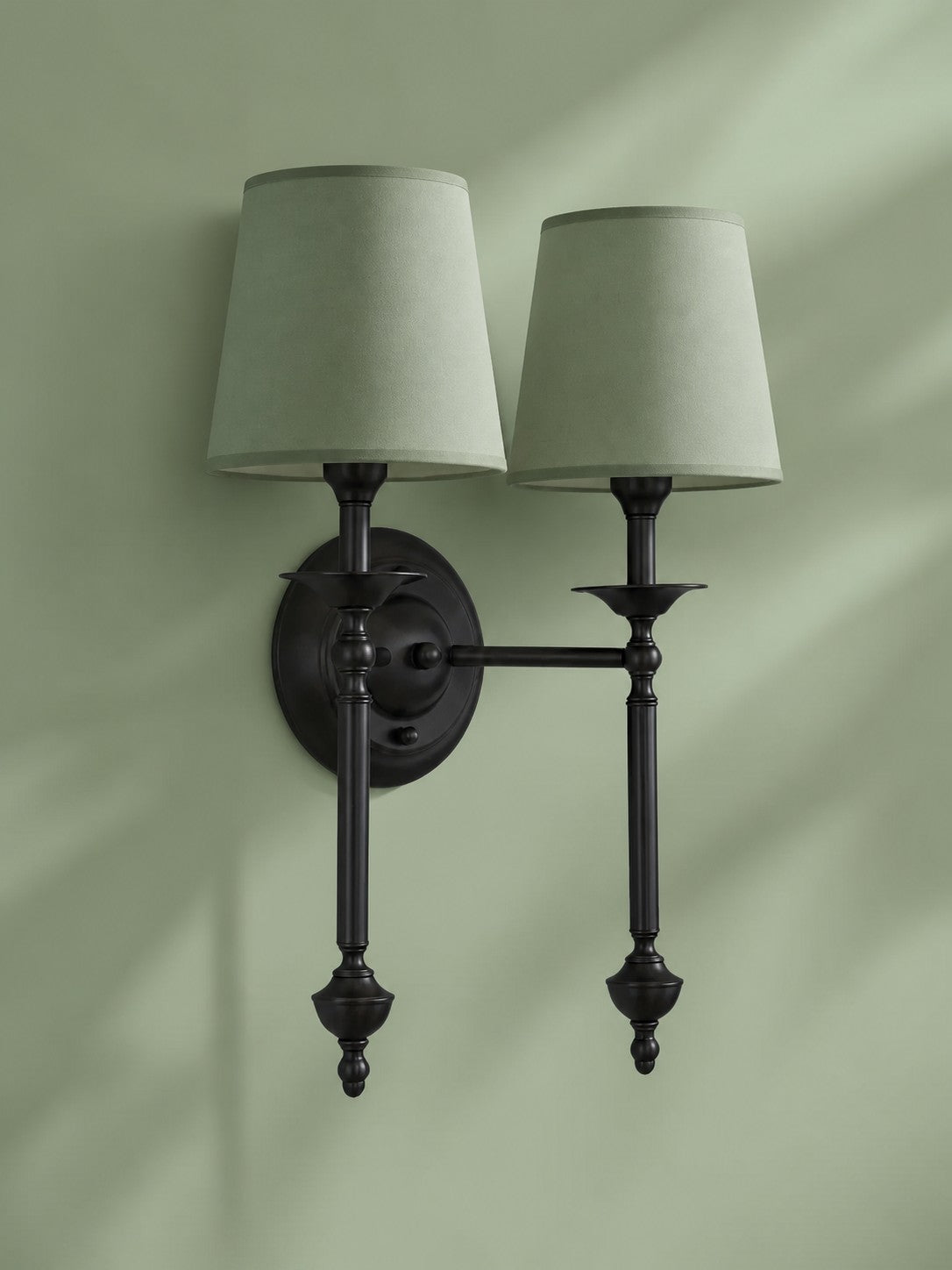 Fabric Shade Wall Sconce in Antique Copper - Vintage Luxury Light for Interiors