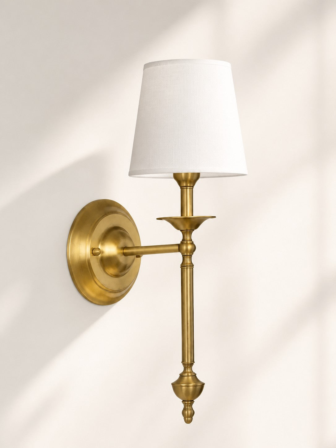 Fabric Shade Wall Sconce in Antique Copper - Vintage Luxury Light for Interiors