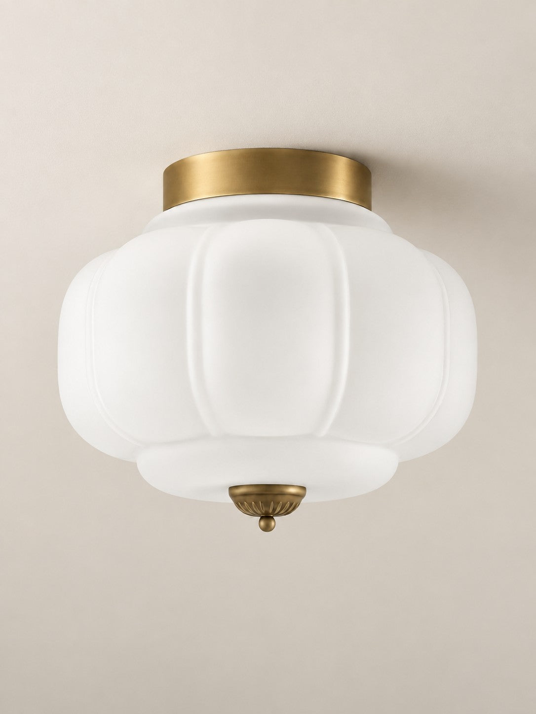 Flush Mount Milk Glass Ceiling Light – Modern Accent Lighting with Artistic Glass Shade