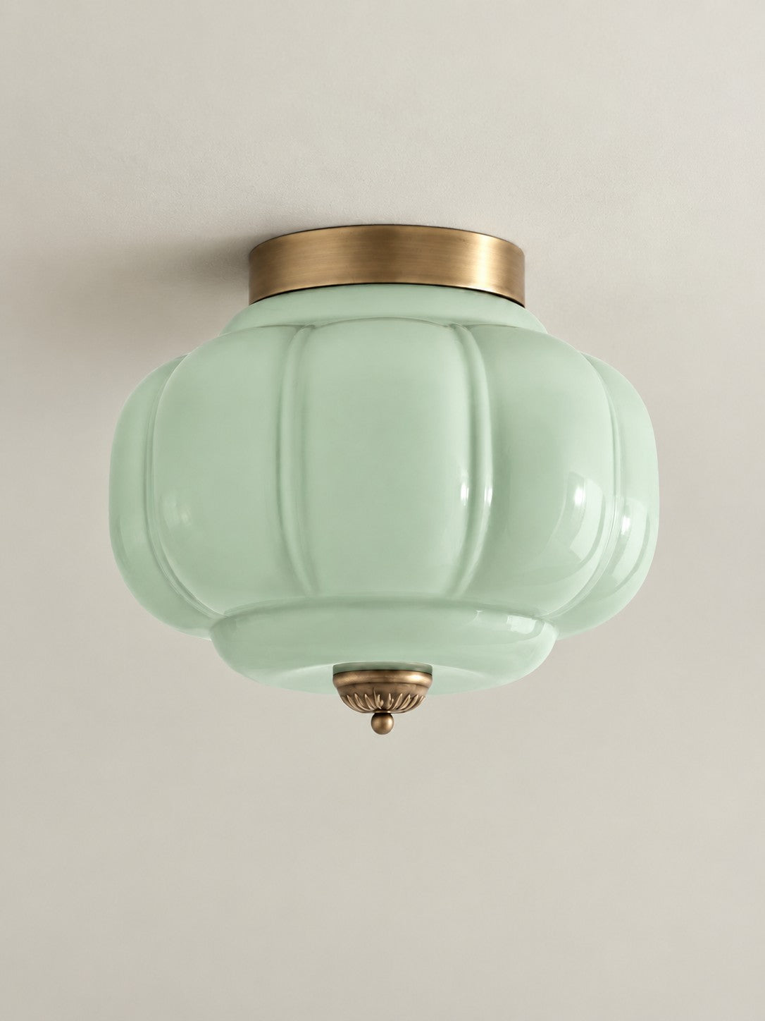 Flush Mount Milk Glass Ceiling Light – Modern Accent Lighting with Artistic Glass Shade