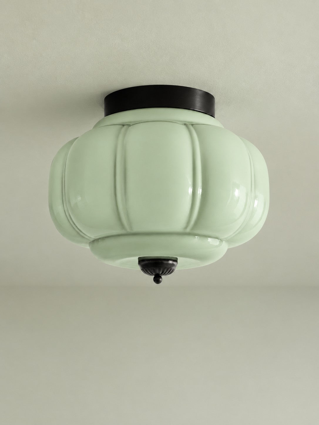 Flush Mount Milk Glass Ceiling Light – Modern Accent Lighting with Artistic Glass Shade
