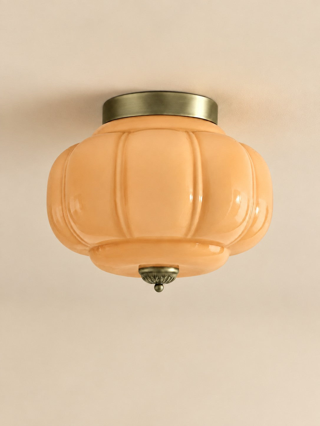 Flush Mount Milk Glass Ceiling Light – Modern Accent Lighting with Artistic Glass Shade