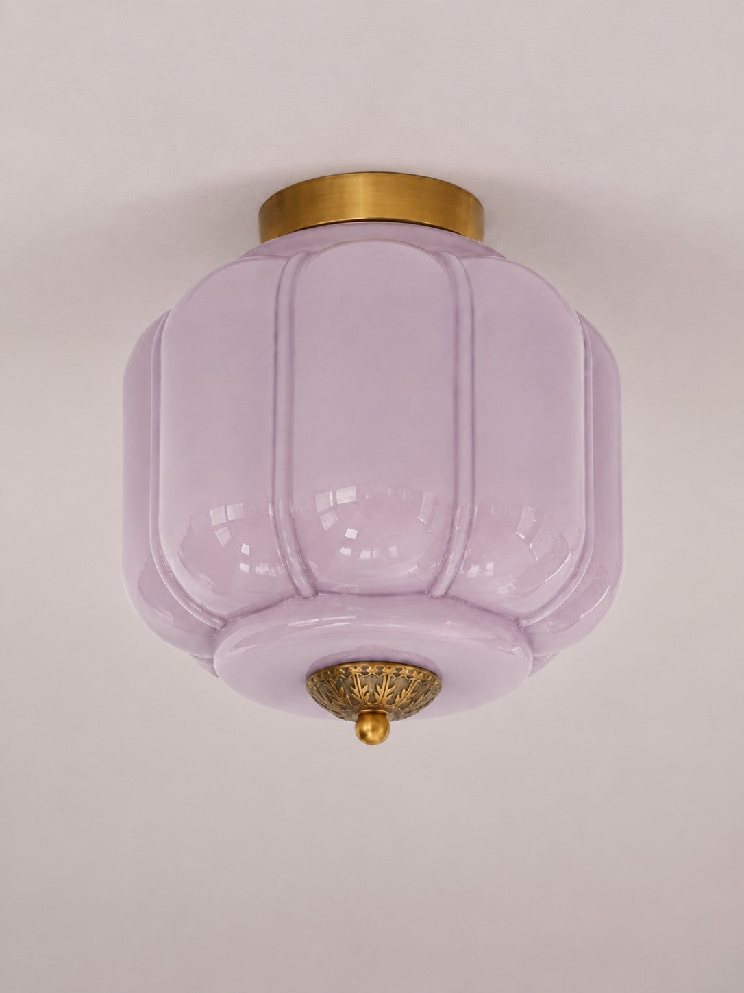 Flush Mount Milk Glass Ceiling Light – Modern Accent Lighting with Artistic Glass Shade