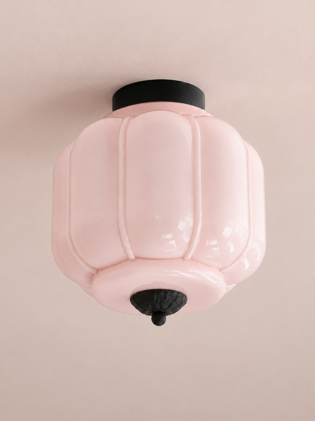 Flush Mount Milk Glass Ceiling Light – Modern Accent Lighting with Artistic Glass Shade