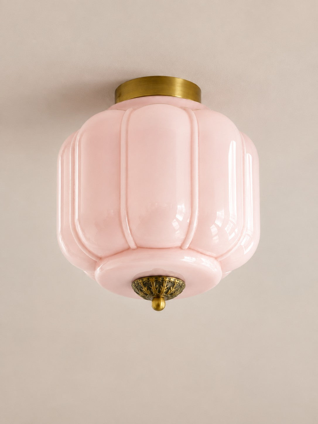 Flush Mount Milk Glass Ceiling Light – Modern Accent Lighting with Artistic Glass Shade