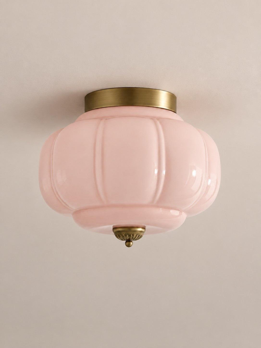 Flush Mount Milk Glass Ceiling Light – Modern Accent Lighting with Artistic Glass Shade