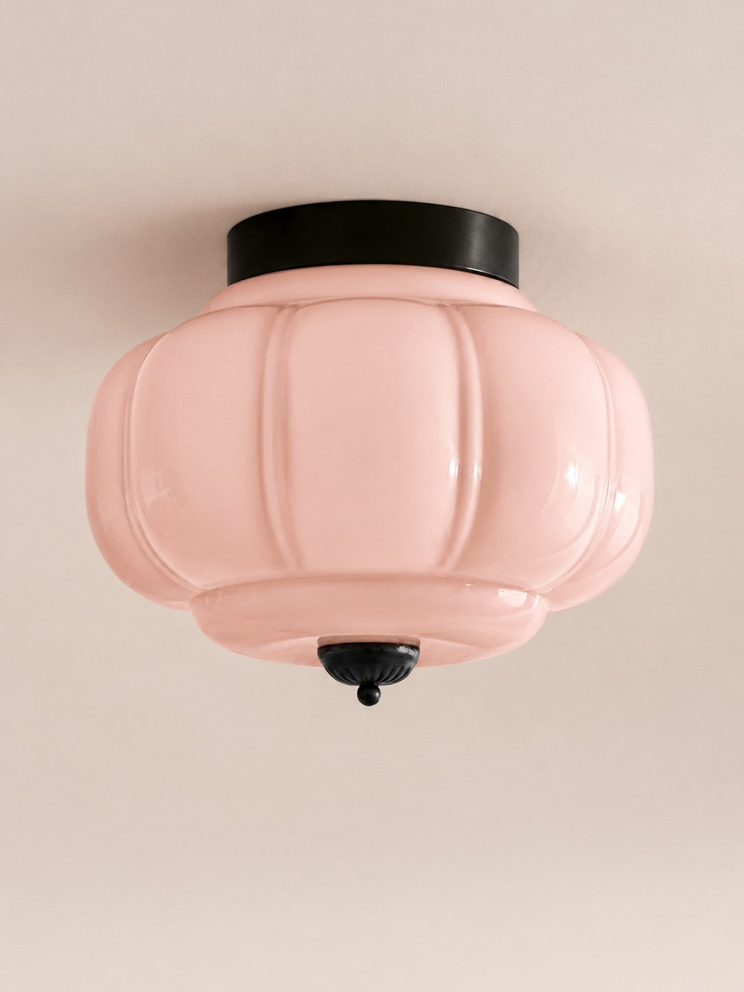 Flush Mount Milk Glass Ceiling Light – Modern Accent Lighting with Artistic Glass Shade