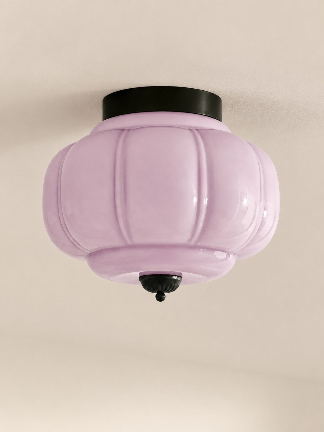 Flush Mount Milk Glass Ceiling Light – Modern Accent Lighting with Artistic Glass Shade