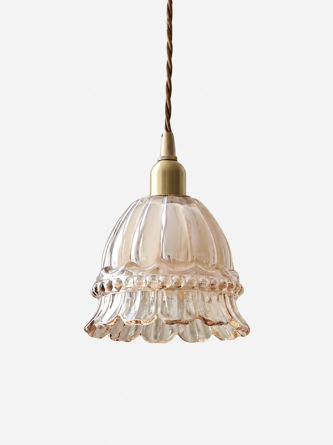 French Pastoral Jellyfish Glass Pendant Light