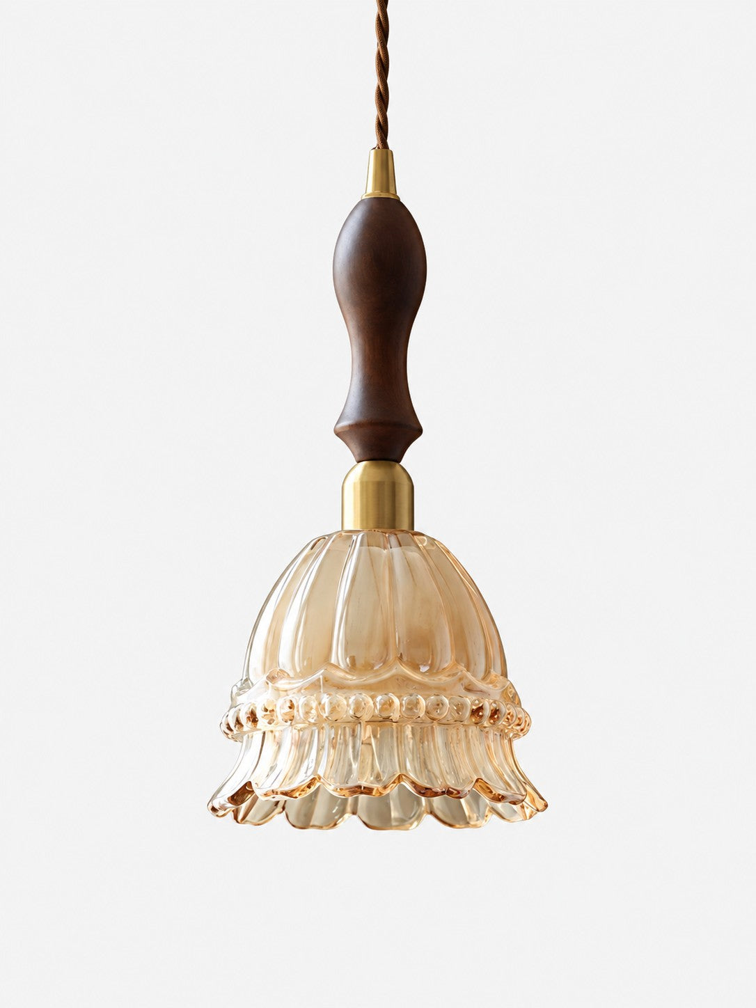 French Pastoral Jellyfish Glass Pendant Light