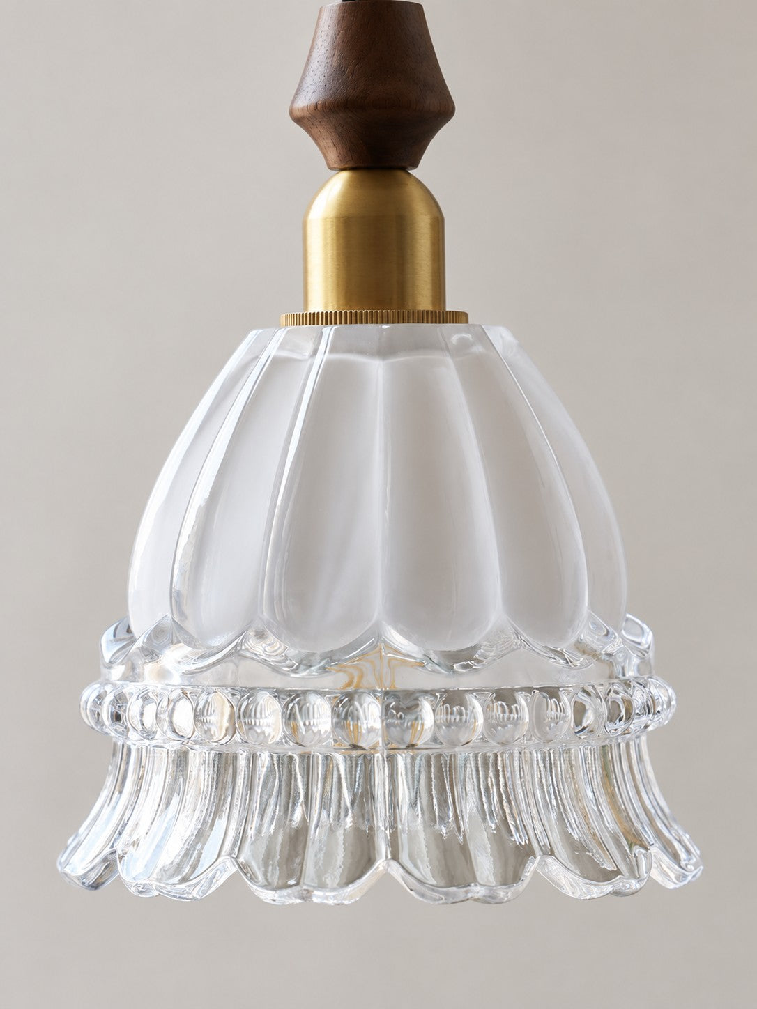 French Pastoral Jellyfish Glass Pendant Light