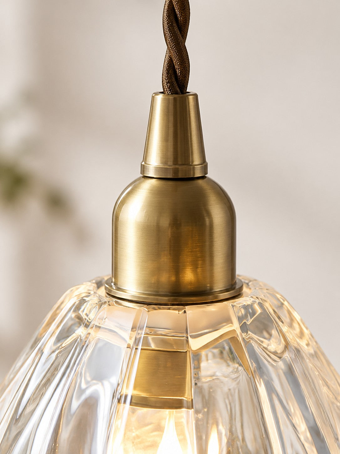French Pastoral Jellyfish Glass Pendant Light