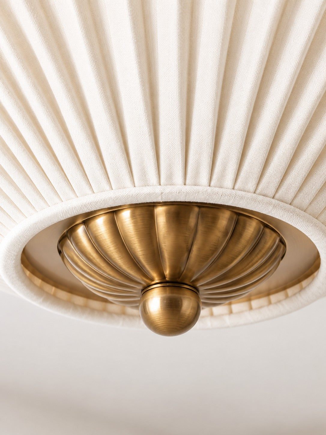 Silk Semi-Flush Metal Fabric Shade Ceiling Light – Ideal for Living & Bedroom Spaces
