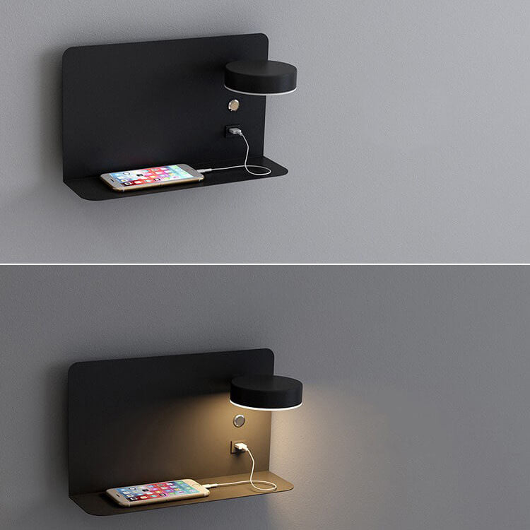 Modern Minimalist Iron Acrylic Square LED USB Rechargeable Wall Sconce Lamp