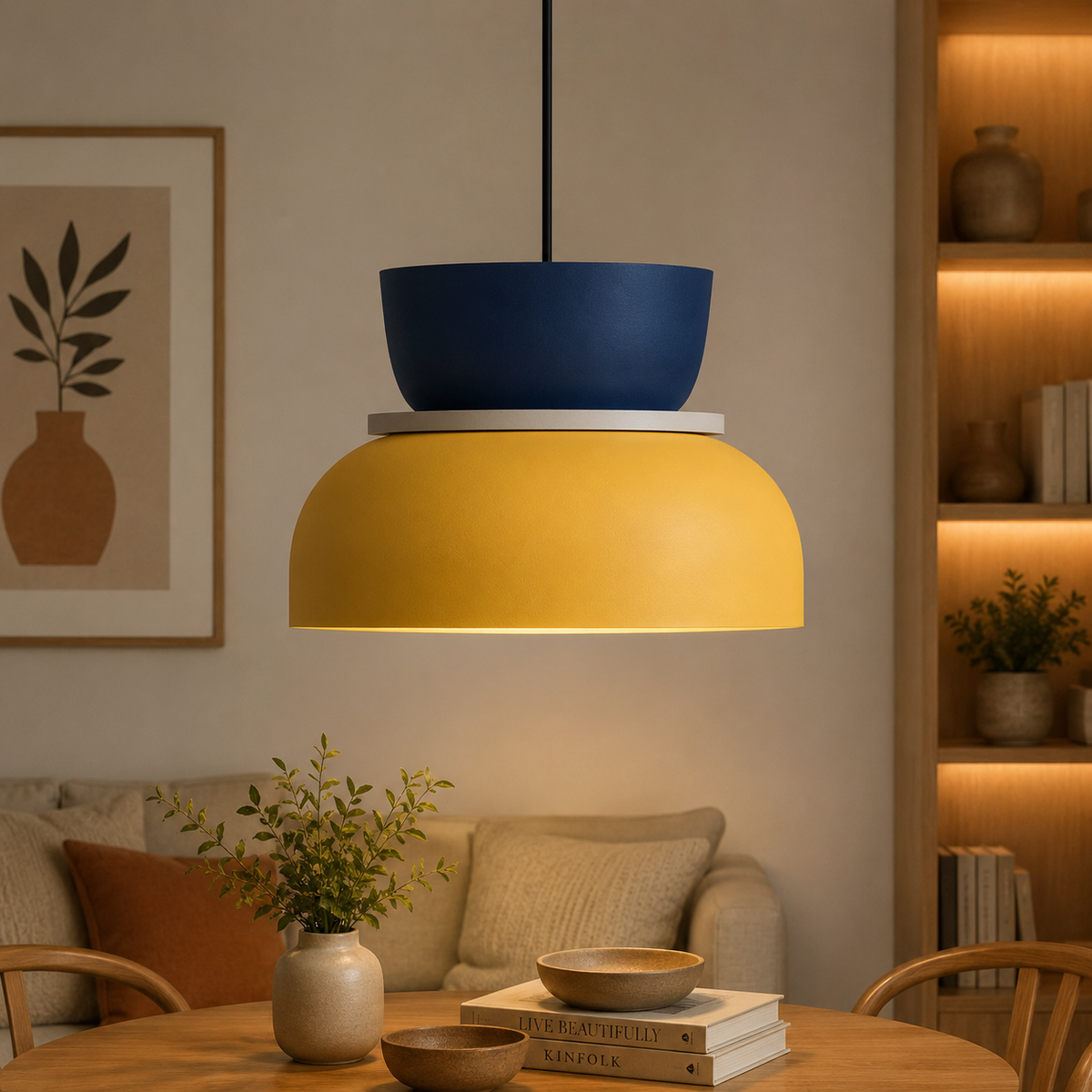 Nordic Colorful Macaron 1-Light LED Pendant Light