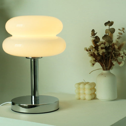 Modern Glass Tart Design 1-Light Table Lamp