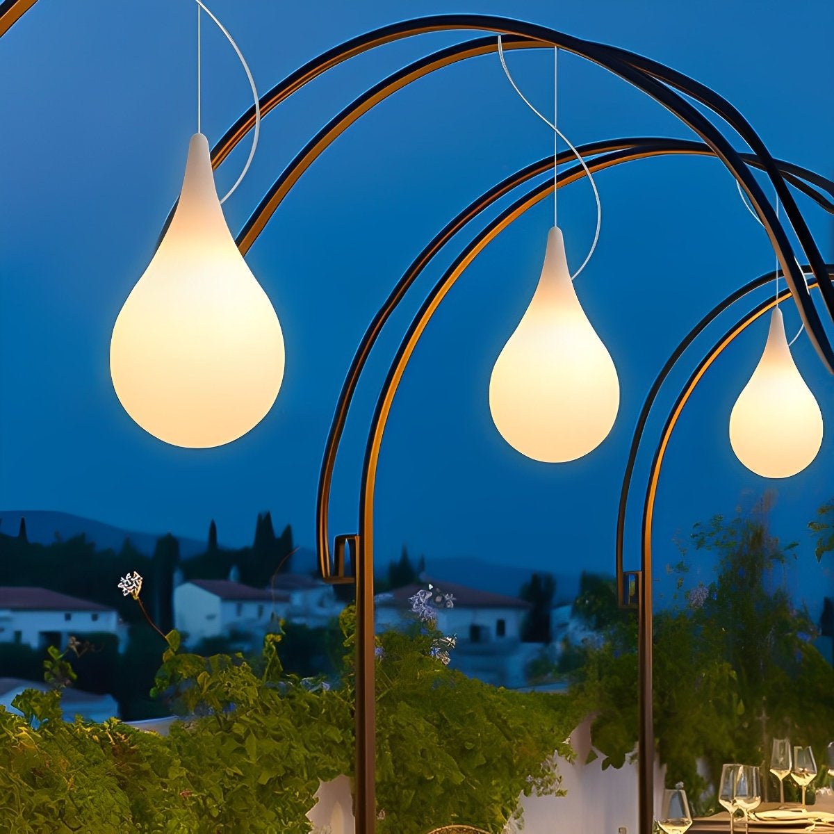 Waterproof Water Drop Outdoor Hanging Light