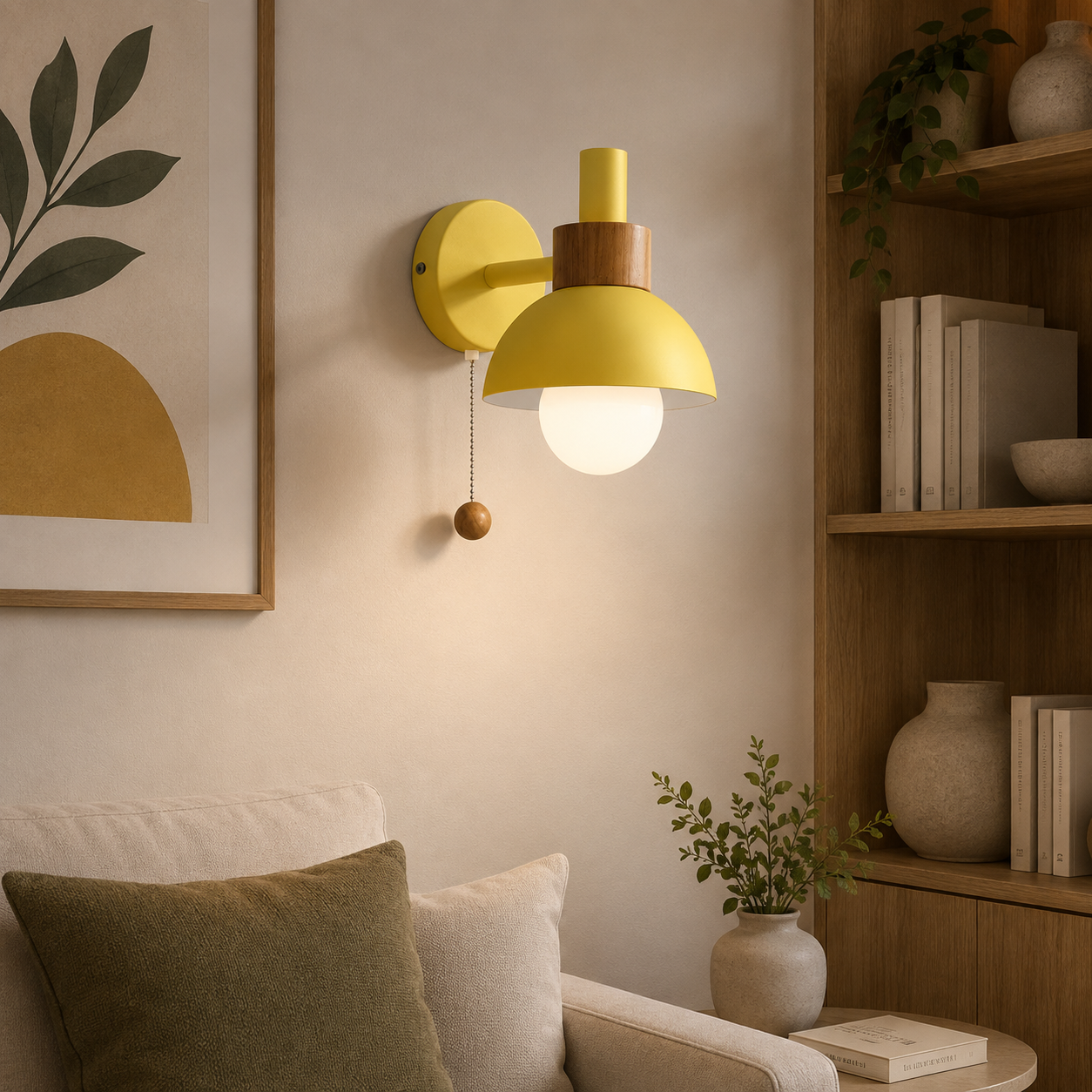 Nordic Macaron Globe 1-Light Wall Sconce Lamp