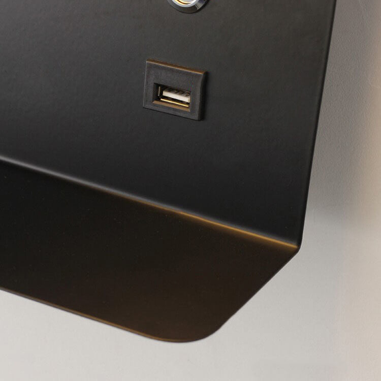 Modern Minimalist Iron Acrylic Square LED USB Rechargeable Wall Sconce Lamp