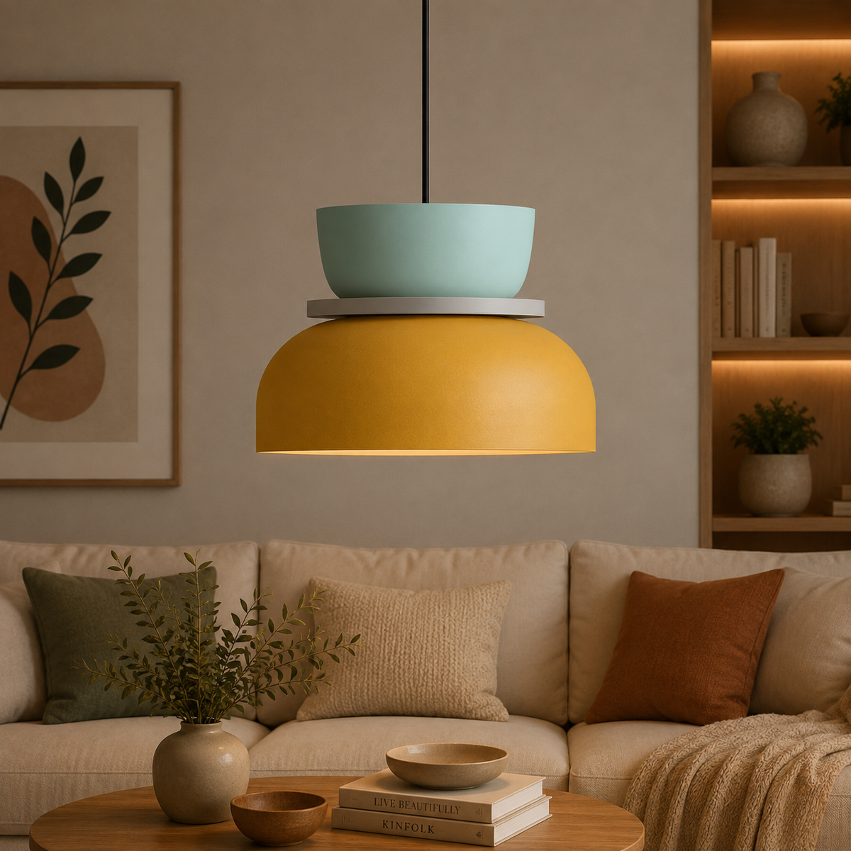 Nordic Colorful Macaron 1-Light LED Pendant Light