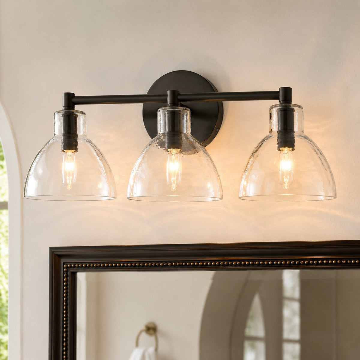 Recycled Glass Wall Sconce - Modern Bathroom Vanity Light