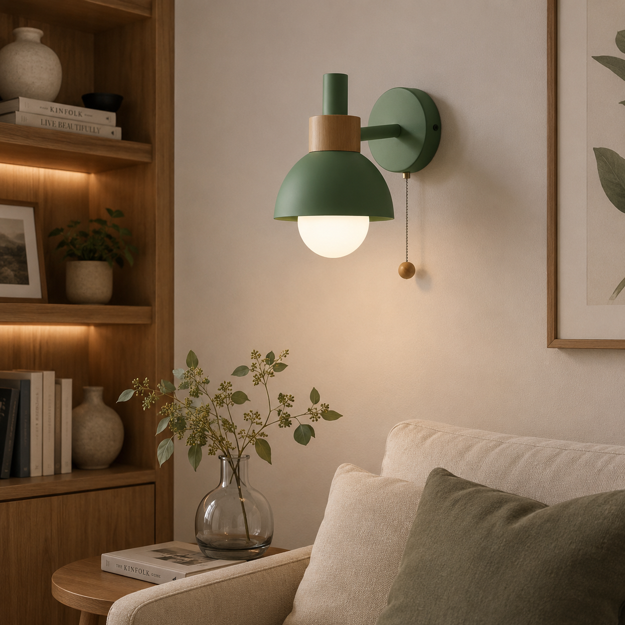 Nordic Macaron Globe 1-Light Wall Sconce Lamp