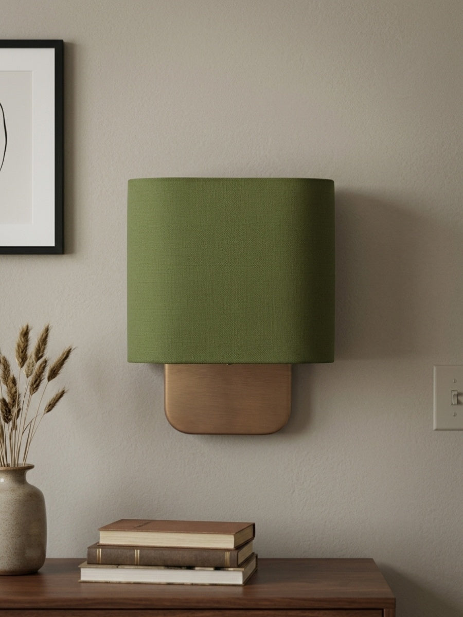 Soft Fabric Luxe Metal Fabric Wall Sconce for Bedroom Reading Light