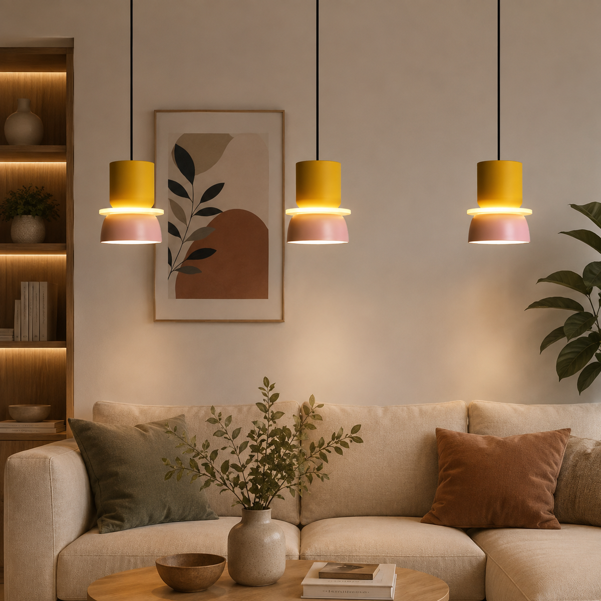 Nordic Colorful Macaron 1-Light LED Pendant Light