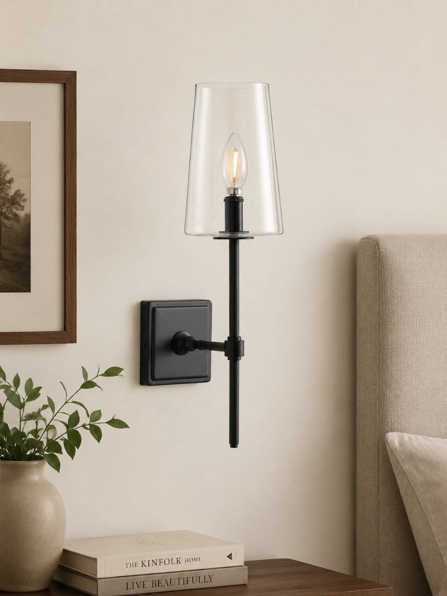 Clear Glass Sconce - Elegant Single To Triple Vanity Sconce