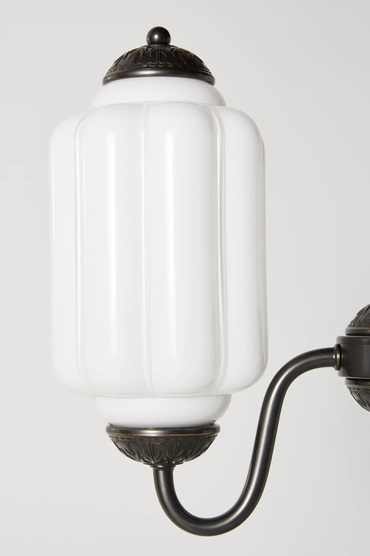 Milk Glass Chandelier in a Vintage Style Finish