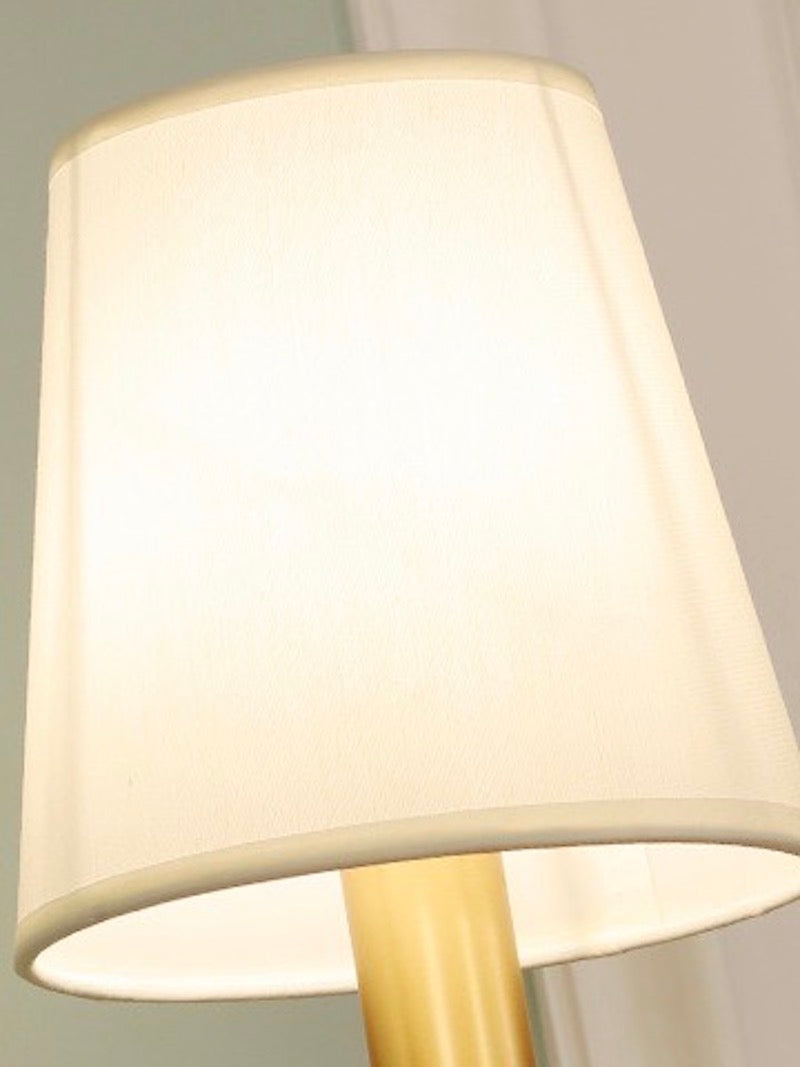 Classic Fabric Shade Sconce – Ceramic Wall Light for Hallway or Bedroom