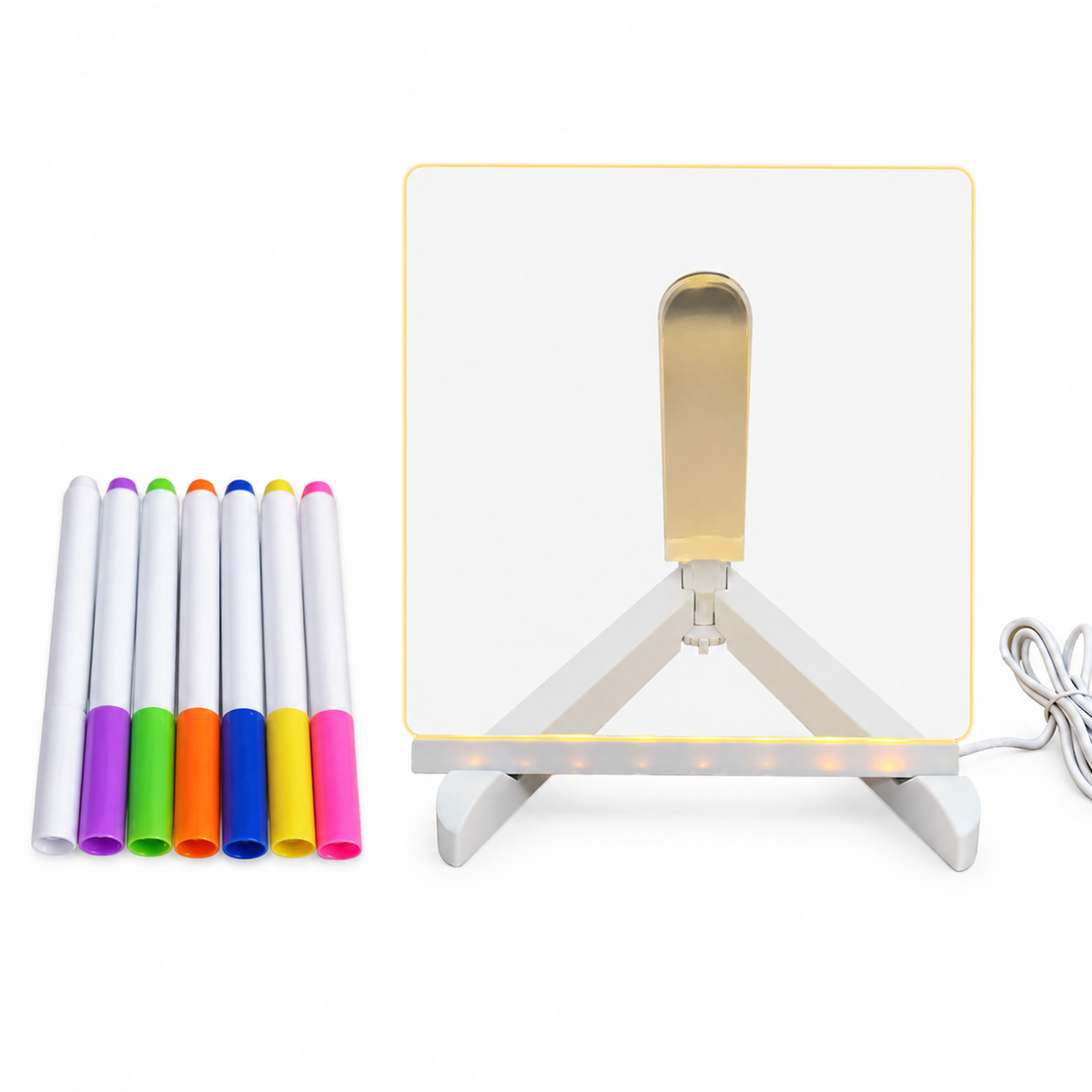 LED Acrylic Message Board Colorful Writable Table Lamp