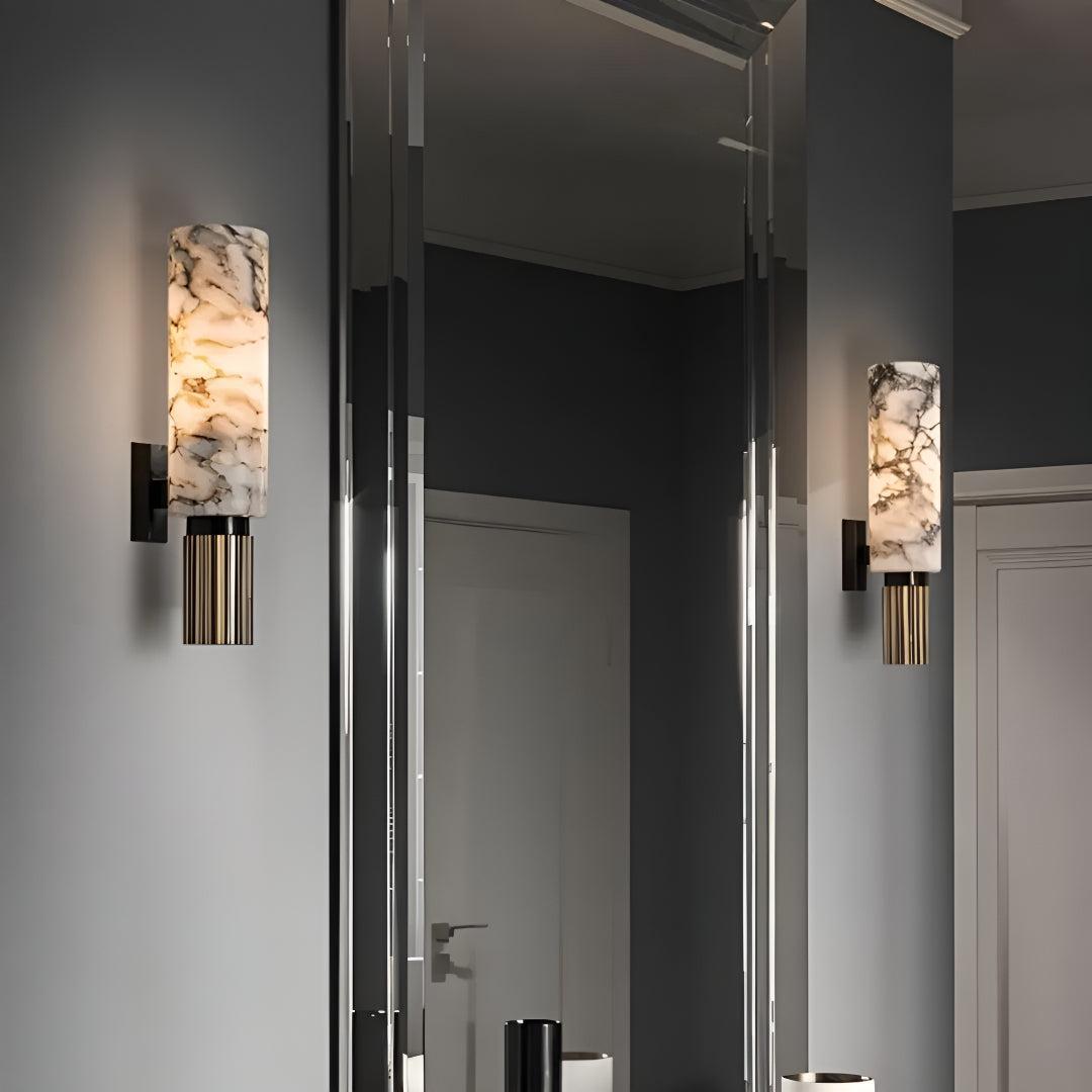 Alabaster Marble Wall Sconce Light with Modern Design