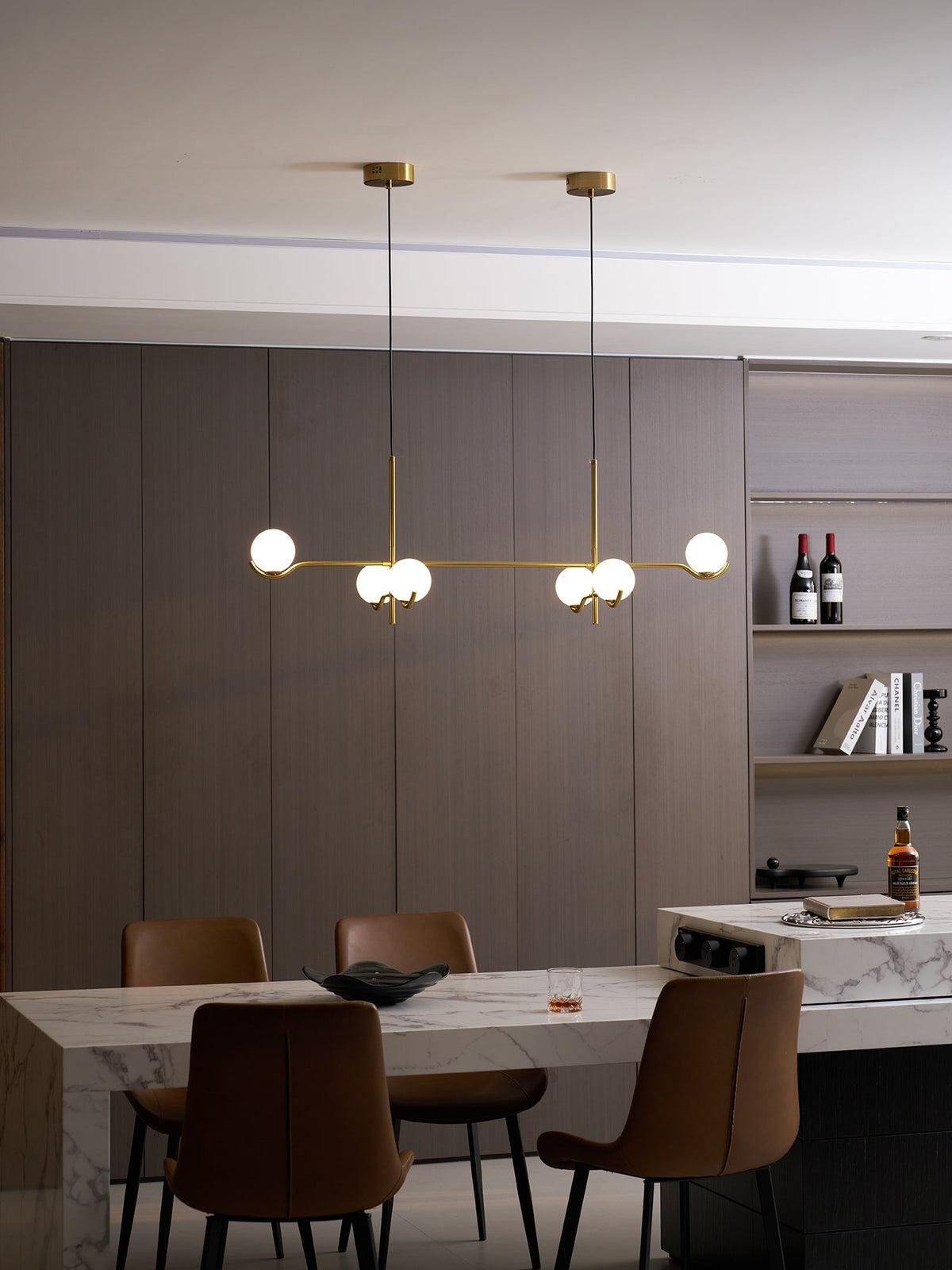 White Bubble Design Glass Pendant Light