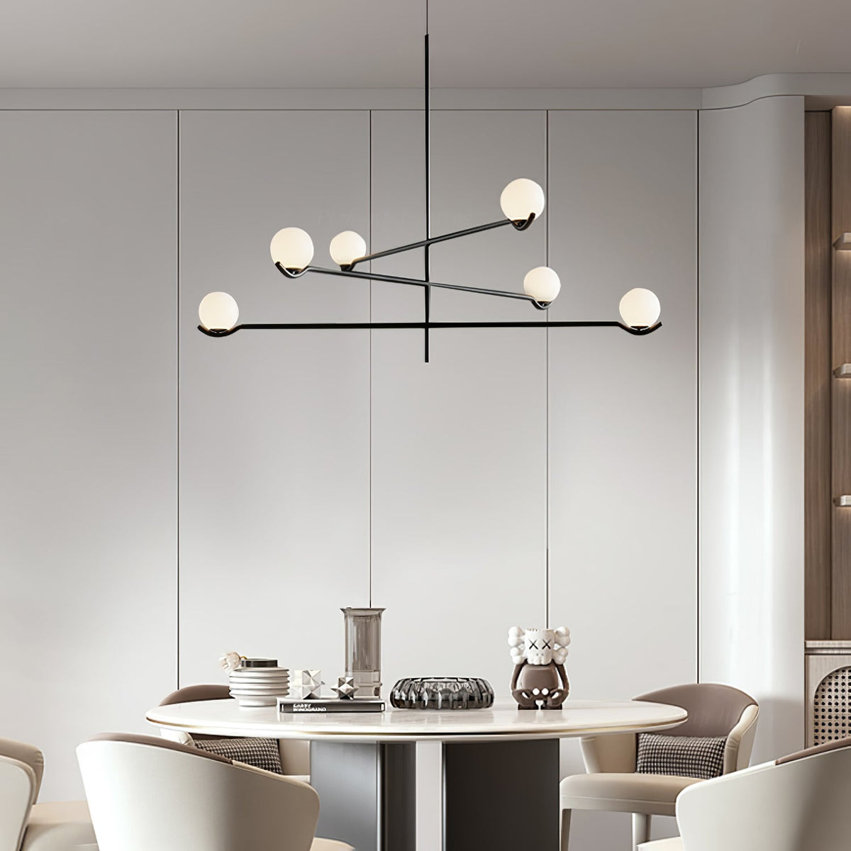 White Bubble Design Glass Pendant Light