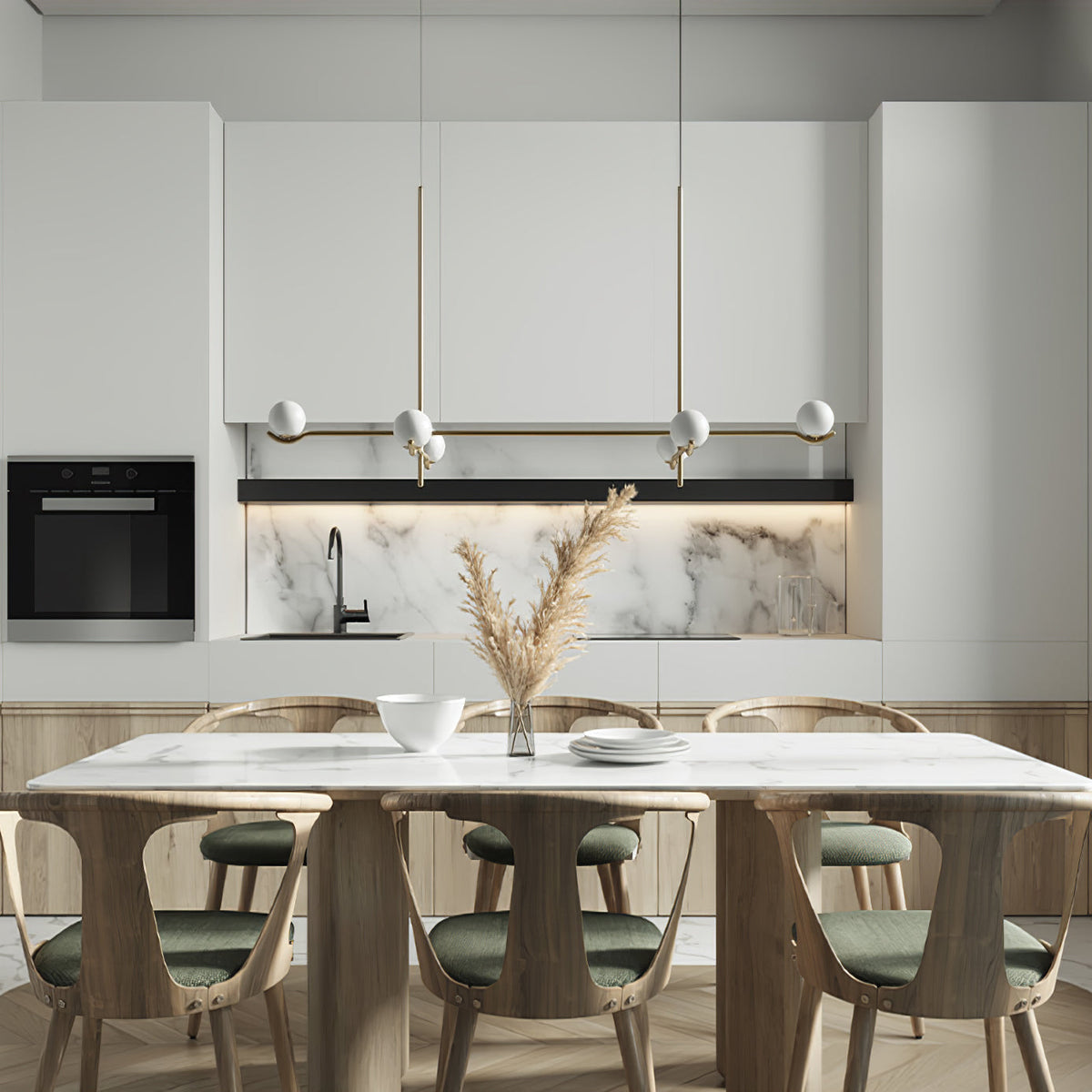 White Bubble Design Glass Pendant Light