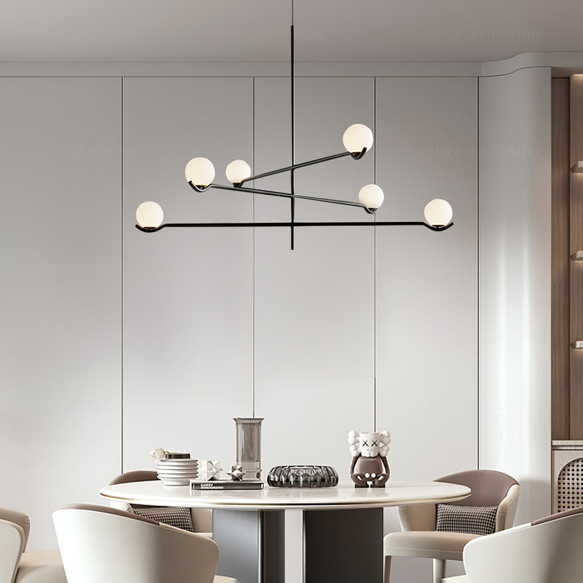 White Bubble Design Glass Pendant Light