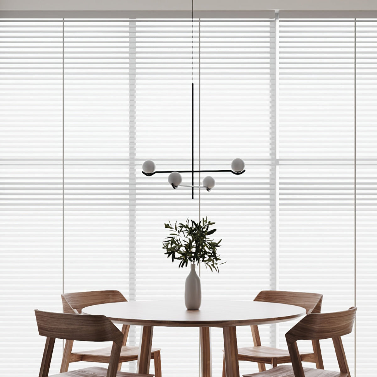 White Bubble Design Glass Pendant Light