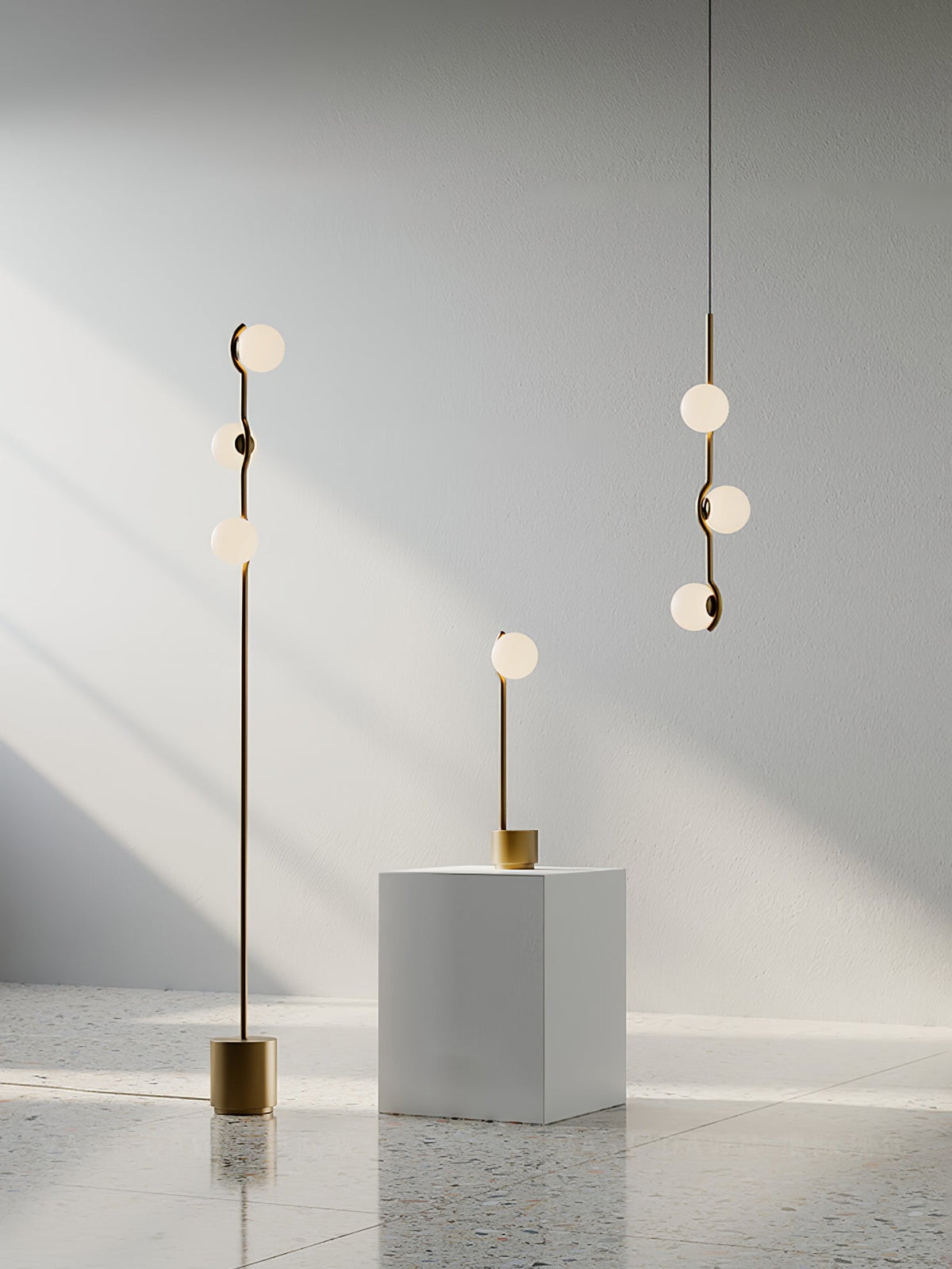 White Bubble Design Glass Pendant Light