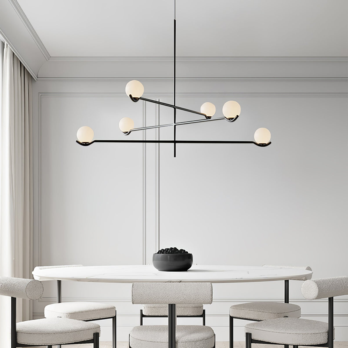 White Bubble Design Glass Pendant Light