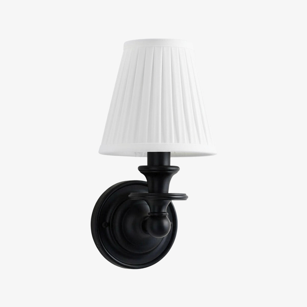 Drum Shade Wall Sconce – Fabric Sconce Light for Cozy Cottage Lighting