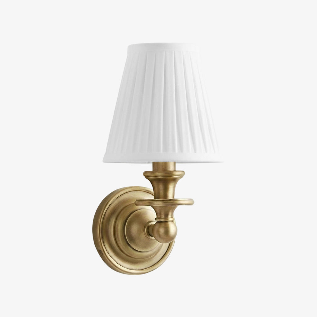 Drum Shade Wall Sconce – Fabric Sconce Light for Cozy Cottage Lighting