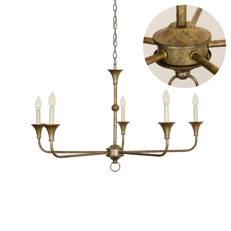 Unity Classic Vintage European Style Mid-century Bronze Chandelier