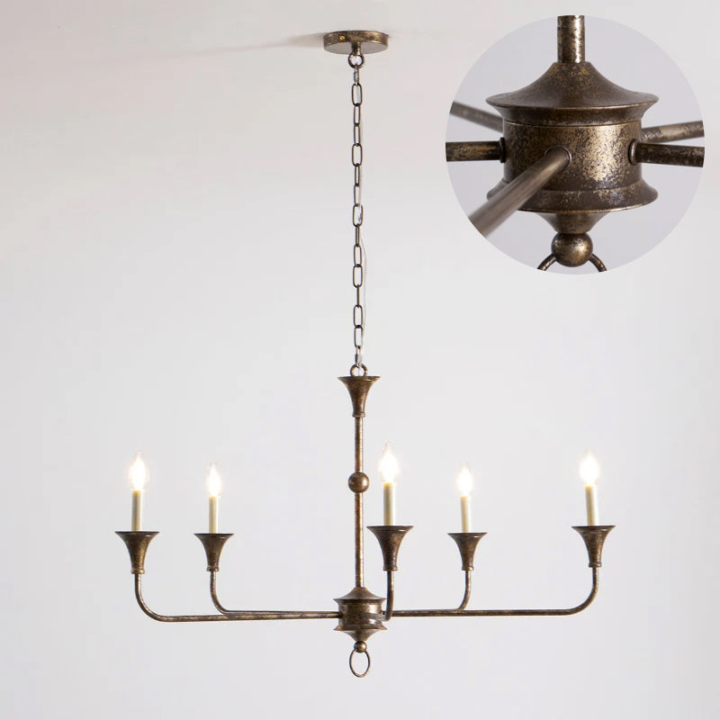 Unity Classic Vintage European Style Mid-century Bronze Chandelier