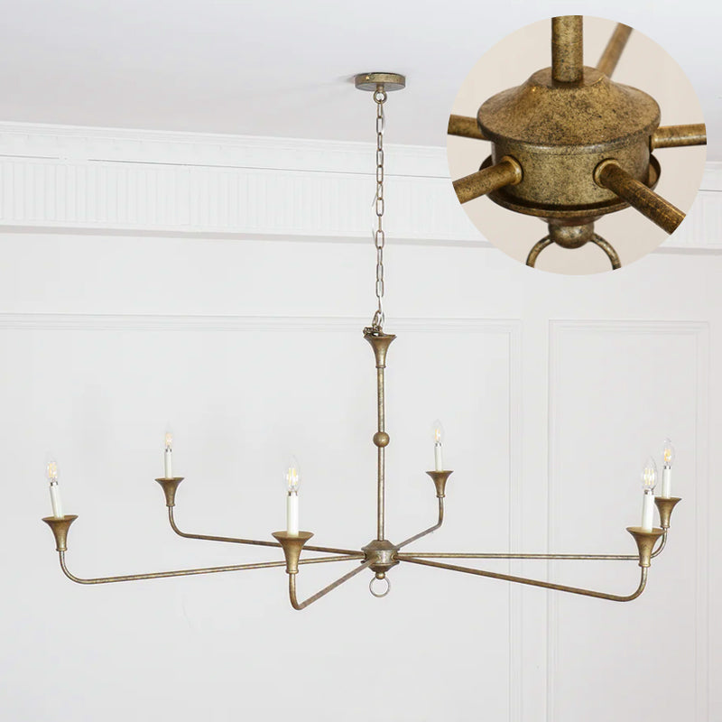 Unity Classic Vintage European Style Mid-century Bronze Chandelier